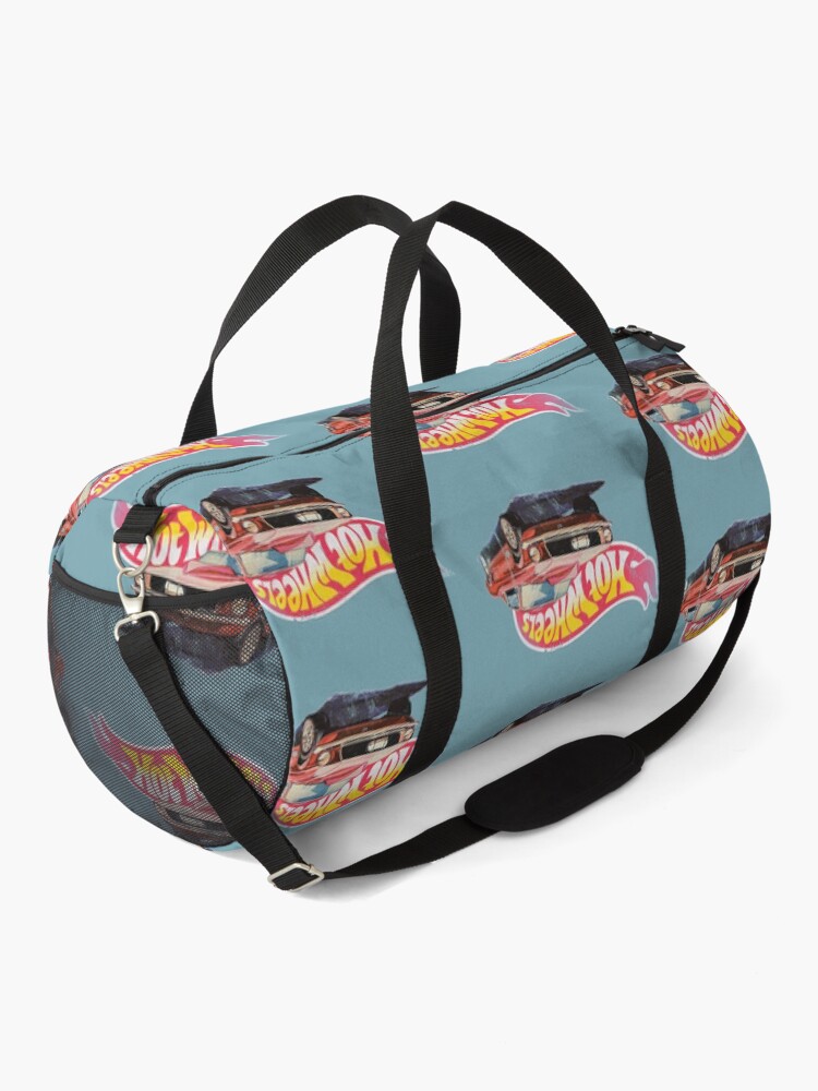 Alternate view of Mustang- 1968 Custom - Vintage, Distressed Hot Wheels 1968 Custom - Red Line Duffle Bag