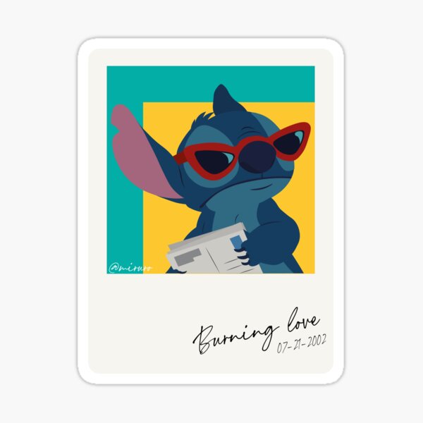 sunglasses stitch  Sticker for Sale by Quinnsifrit