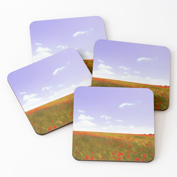 Item preview, Field full of poppies on the Yorkshire Wolds designed and sold by MichaelBShannon.