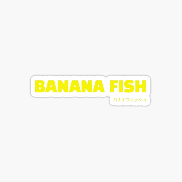 "Banana fish yellow title" Sticker for Sale by Carysan Redbubble