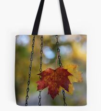 Leaves in Bird Feeder Chain Tote Bag