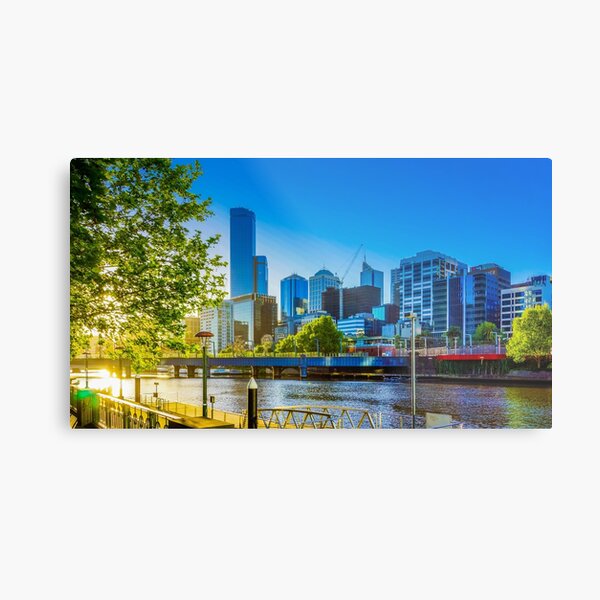 Springtime Sunset on the Yarra - Melbourne, Victoria Metal Print