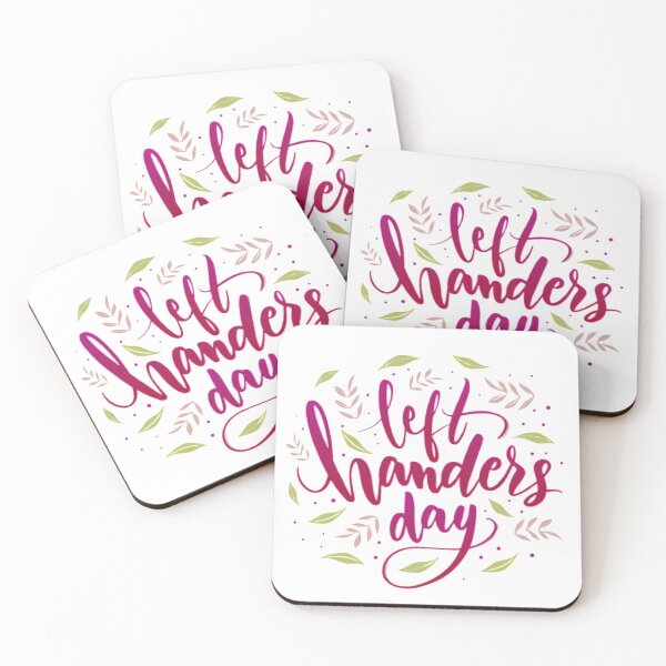 Item preview, The Word 'Left Handers Day' Circled With Delicate Flower s designed and sold by Mahe Jabeen.