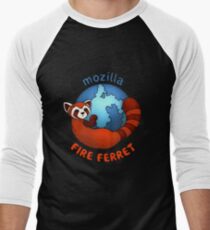 Mozilla Fire Ferret Men's Baseball ¾ T-Shirt
