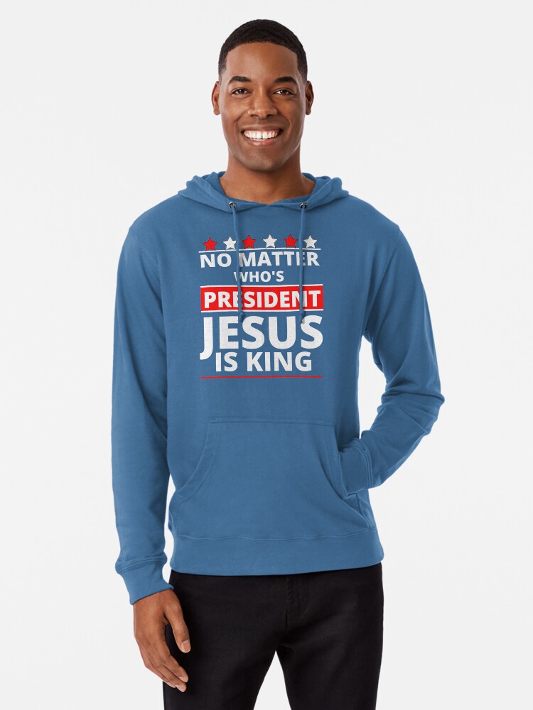 Thumbnail 1 of 5, Lightweight Hoodie, Jesus Is Still King - Patriotic Christian Faith Apparel And Gifts designed and sold by TCCPublishing.