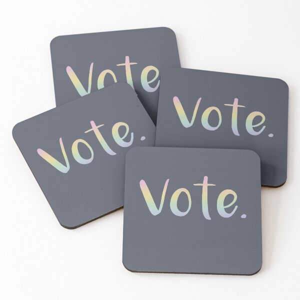 Item preview, "Vote." (Muted Pastel Rainbow Gradient) designed and sold by KelseyLovelle.