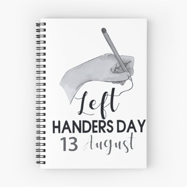 Item preview, The word " Left Handers Day 13 August "with writing  art designed and sold by Mahe Jabeen.
