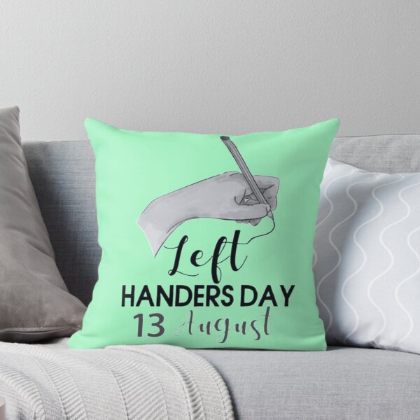 Item preview, The word " Left Handers Day 13 August "with writing  art designed and sold by Mahe Jabeen.
