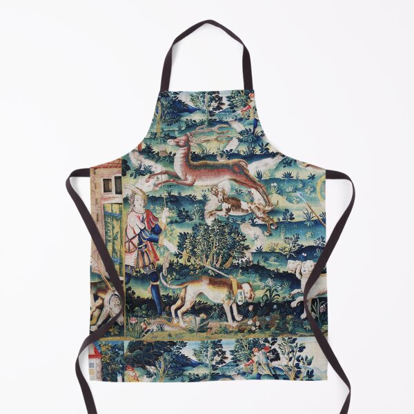 Item preview, HUNTING SCENE WITH ANIMALS Antique Flemish Tapestry designed and sold by BulganLumini.