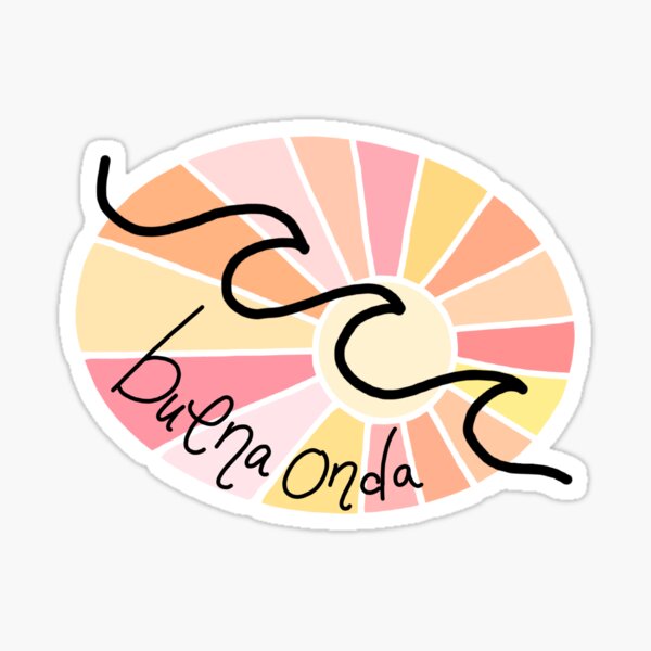 Vista previa del artículo con la obra «Buena Onda Sunshine with Waves», diseñado y vendido por isabelladaley.