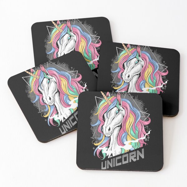 Item preview, unicorn full colour with gold designed and sold by qzpolo.
