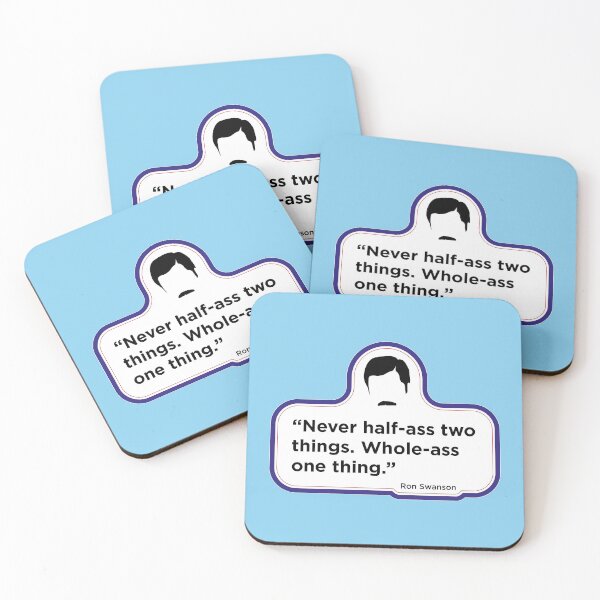 Item preview, Ron Swanson - Half-ass quote designed and sold by Coops Clothing.
