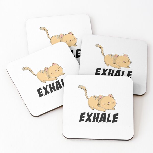 Item preview, Exhale yoga cat designed and sold by AllyShop.
