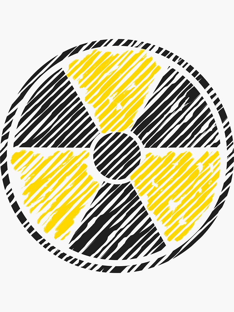 "Radiology Radiation Logo Distressed Design" Sticker for Sale by