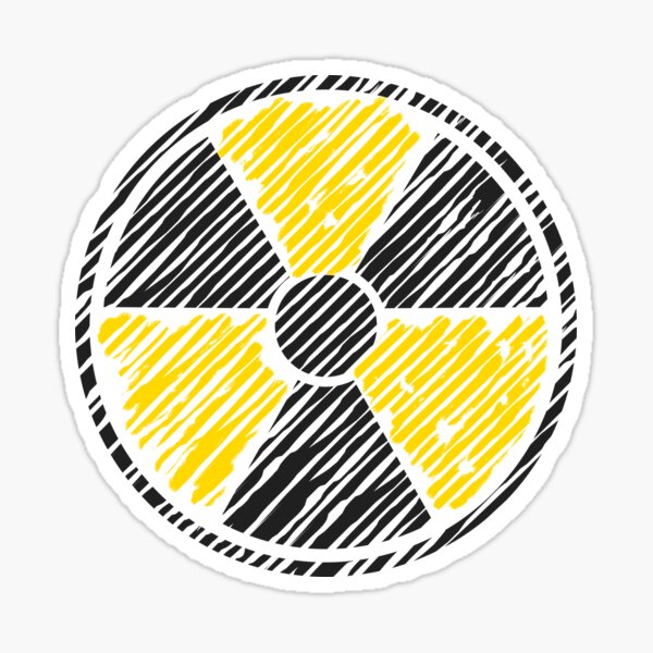 Radiology Radiation Logo Distressed Design Sticker