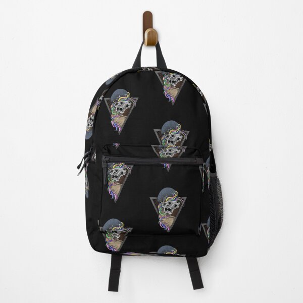 Item preview, dark unicorn skull rainbow illustration designed and sold by qzpolo.