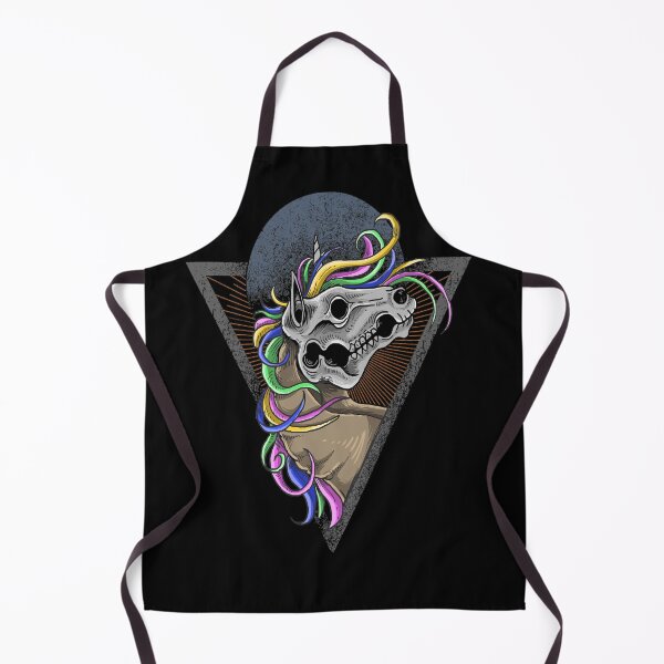 Item preview, dark unicorn skull rainbow illustration designed and sold by qzpolo.