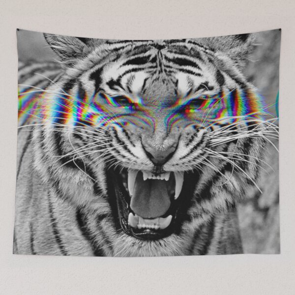Item preview, Tiger Roar Black and White designed and sold by Sabbaht.