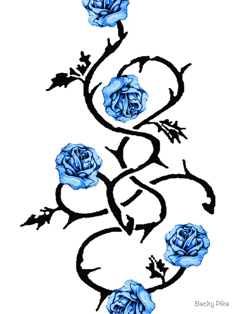 Thumbnail 4 of 4, iPhone Case, Four Blue Roses designed and sold by Becky Pike.