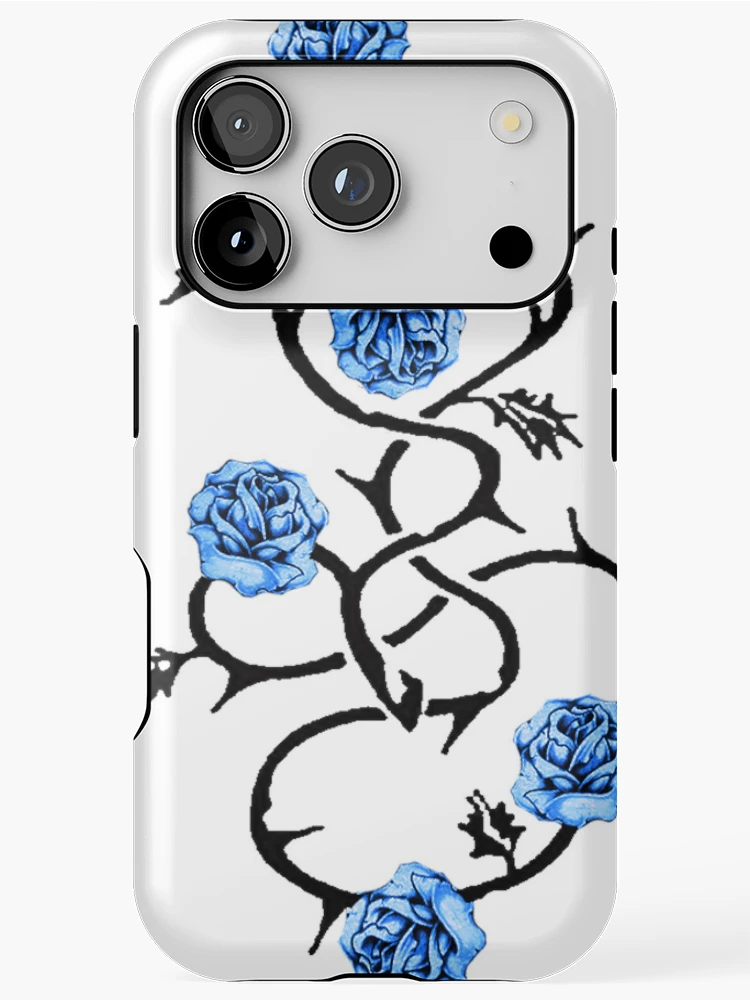 Thumbnail 1 of 4, iPhone Case, Four Blue Roses designed and sold by Becky Pike.