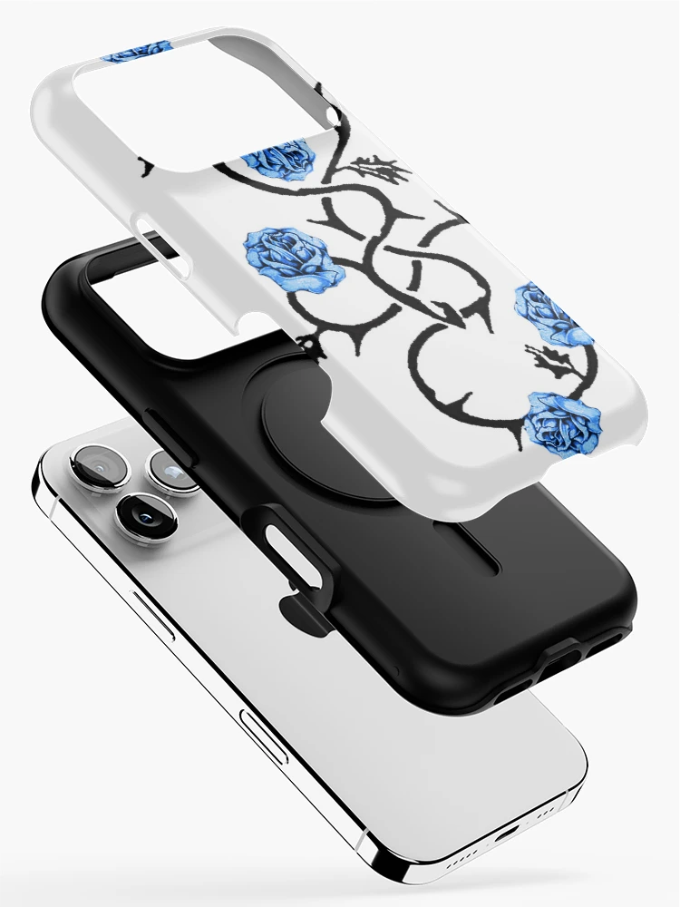 Thumbnail 2 of 4, iPhone Case, Four Blue Roses designed and sold by Becky Pike.