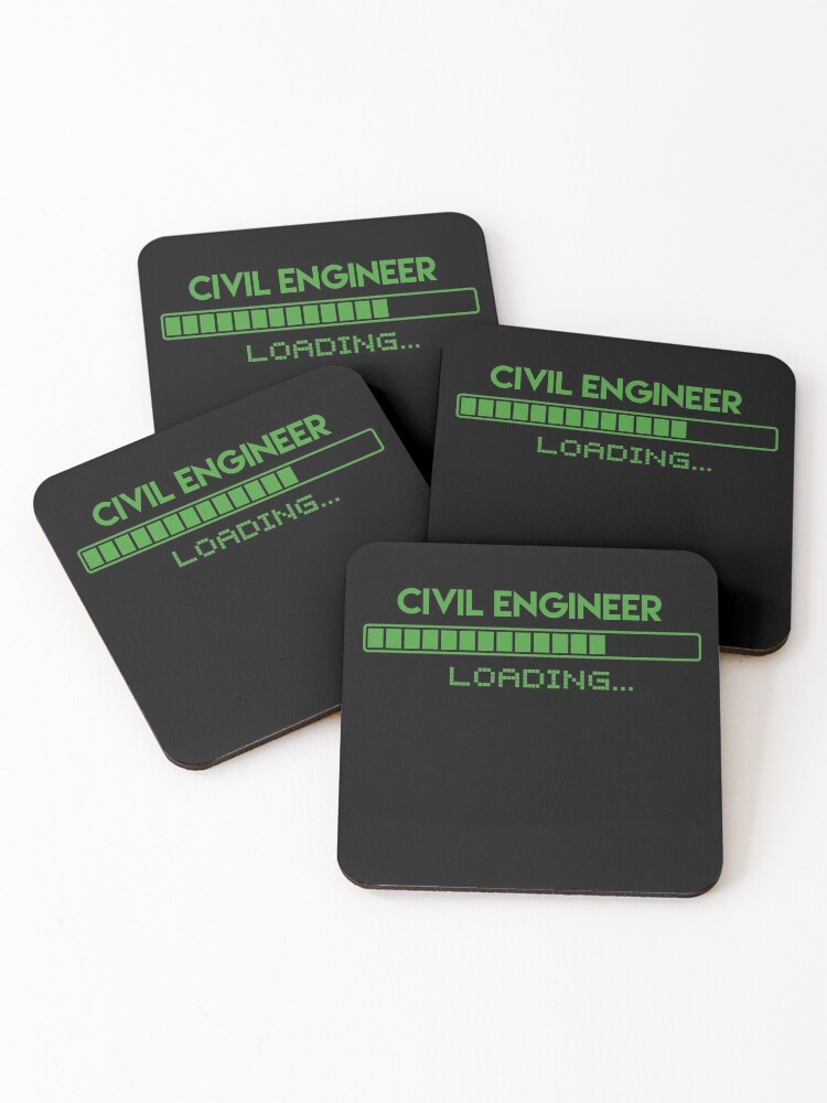 Thumbnail 1 of 5, Coasters (Set of 4), Civil Engineer Loading designed and sold by GroveDesigns.