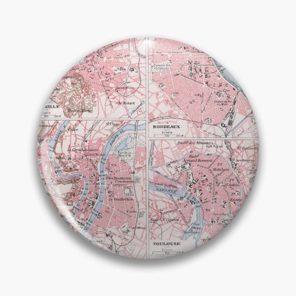 Item preview, Vintage French Cities Map Chart (1900) designed and sold by BravuraMedia.
