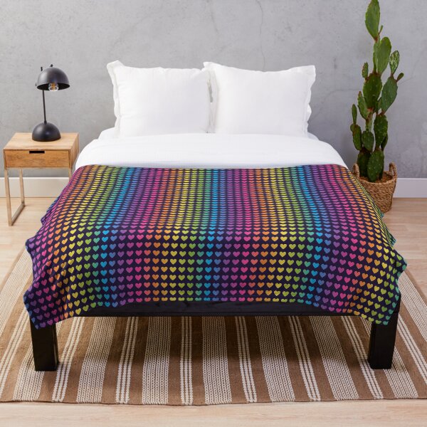Item preview, Bright Rainbow Ombre Gradient Hearts Pattern designed and sold by 8118420I.