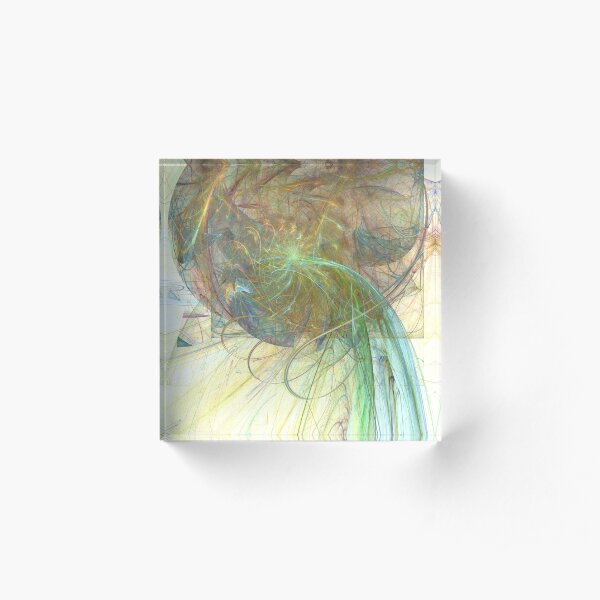 Fractal Fireworks #1 Acrylic Block