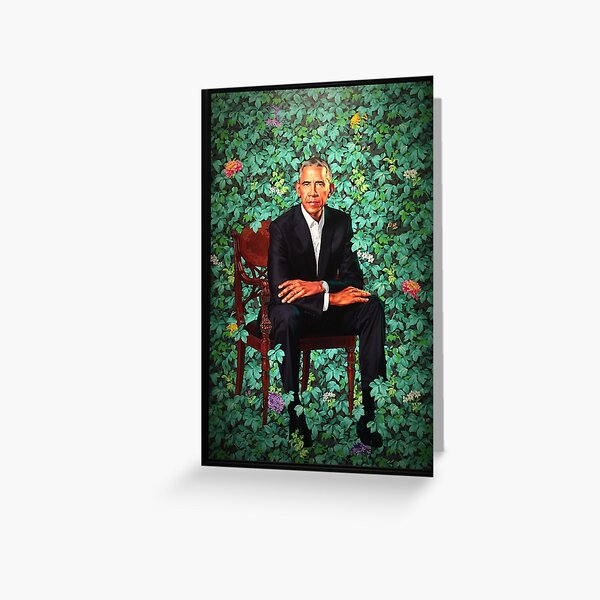 Unframed President Barack Obama Smithsonian S National Portrait Gallery Greeting Card By Blueriley13 Redbubble