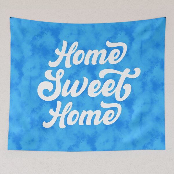 Item preview, Home Sweet Home Blue Tie Dye designed and sold by MarzStudio.