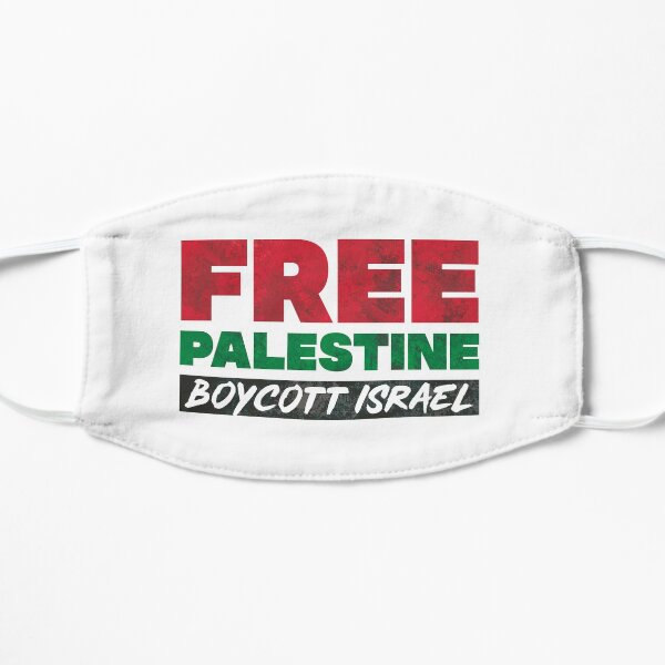 Free Palestine, Boycott Israel Flat Mask