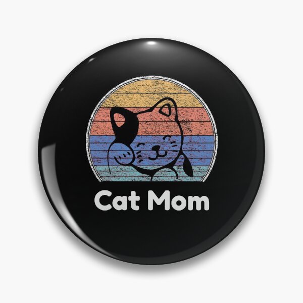 Item preview, cat mom colorful vintage logo designed and sold by pirminio.