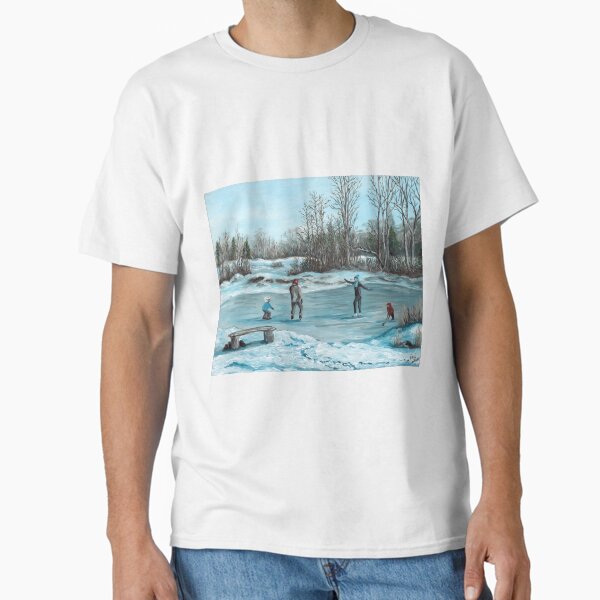 Family Skate on the Pond Classic T-Shirt