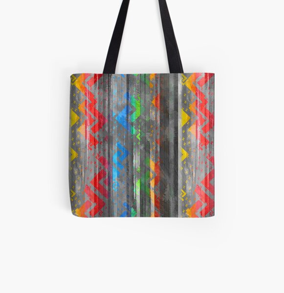 Jera Bright and Grime - Earth - Right Action Scandinavian Rune All Over Print Tote Bag