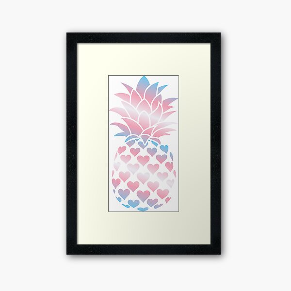 Trans Pineapple Framed Art Print