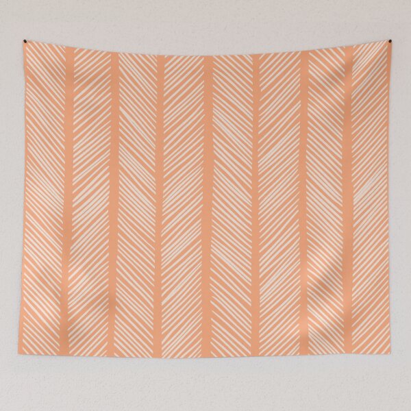 Item preview, Cantaloupe Herringbone designed and sold by ColorObsession.