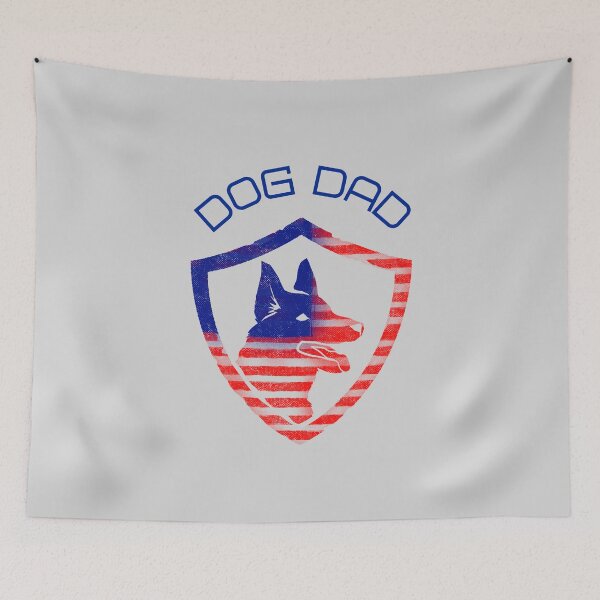 Item preview, Dog Dad, Shepherd Dog, USA Flag, Vintage Style designed and sold by FannFann.