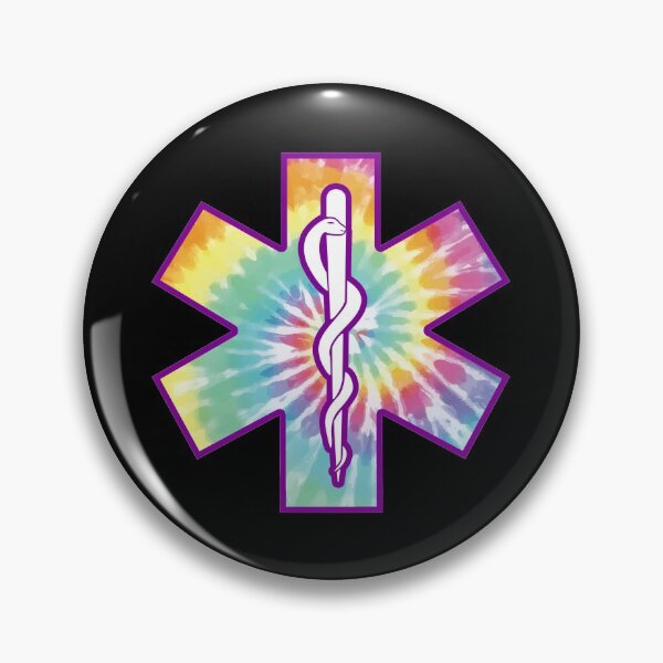 Item preview, EMT Paramedic Star of Life EMS Colorful Tie Dye  designed and sold by JessieJune.