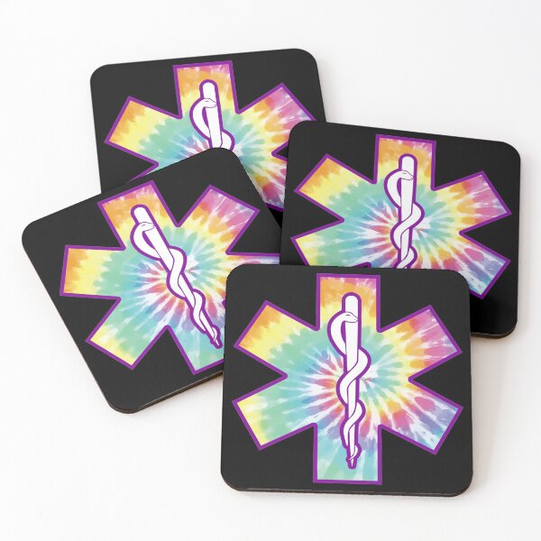 Item preview, EMT Paramedic Star of Life EMS Colorful Tie Dye  designed and sold by JessieJune.