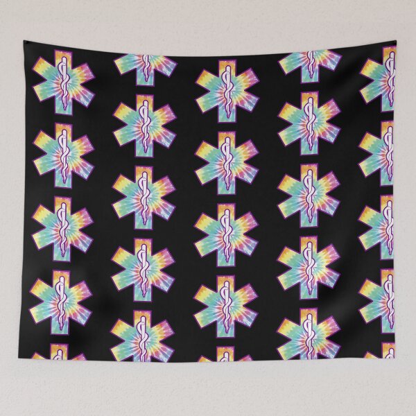 Item preview, EMT Paramedic Star of Life EMS Colorful Tie Dye  designed and sold by JessieJune.