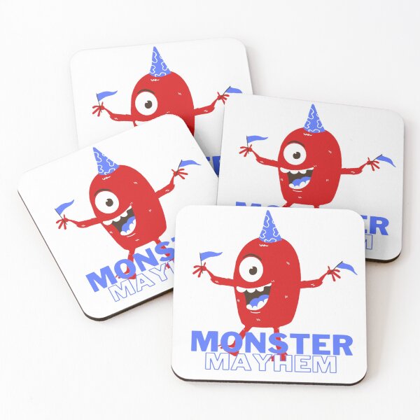 Item preview, Red and Blue animated monster - Monster mayhem designed and sold by priyankajustine.