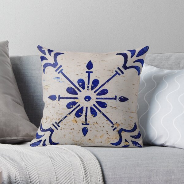 lisbon mosaic Throw Pillow