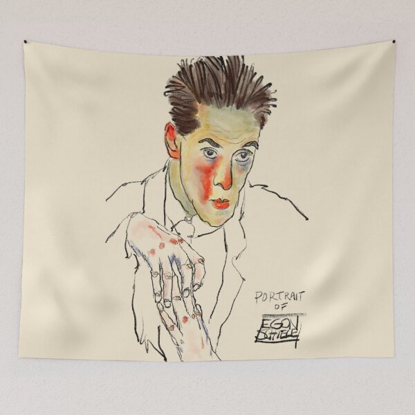 Item preview, Portrait of Egon Schiele designed and sold by Krista Wells.