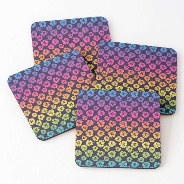 Item preview, Bright Rainbow Ombre Gradient Hibiscus Flower Pattern designed and sold by 8118420I.