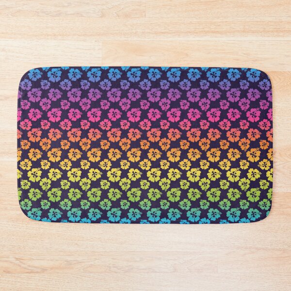 Item preview, Bright Rainbow Ombre Gradient Hibiscus Flower Pattern designed and sold by 8118420I.
