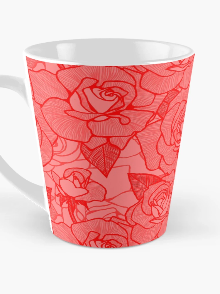 Thumbnail 3 of 4, Coffee Mug, Scarlet Roses 2 designed and sold by ColorObsession.
