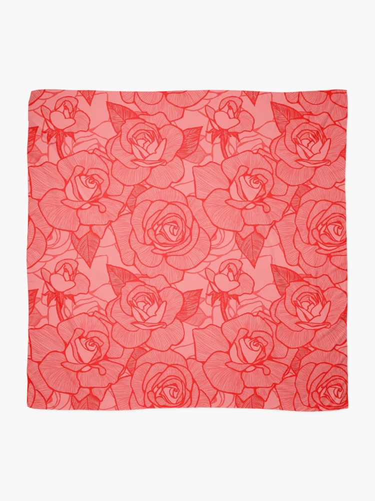 Thumbnail 2 of 3, Scarf, Scarlet Roses 2 designed and sold by ColorObsession.