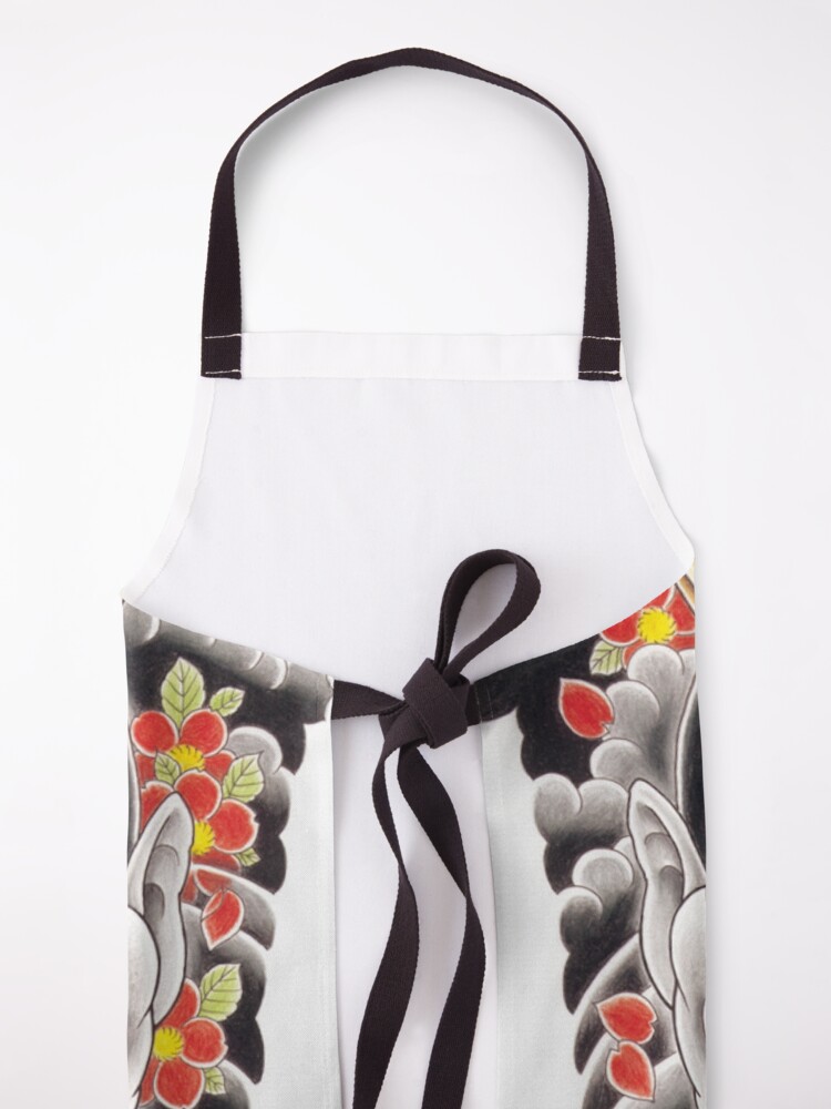 Alternate view of Goro Majima Hanya tattoo (with flowers) Apron