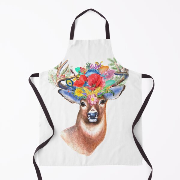Item preview, Beautiful deer with flowers on his head designed and sold by digitalgull.